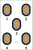 Action Target 530OC100 Bullseye  Bullseye Paper 23" x 35" Multi-Color 100 Per Box