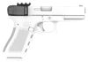 Recover Tactical PCH1701 PCH17 Charging Handle Compatible w/ Glock 17/19/22/23/24/31/32/34/35/45 and G17T/G19T  Glass Reinforced Polymer