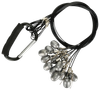 Drake Waterfowl DA9000036004 Texas Rig Package Set 36" Black Coated Steel Wire, 4 oz Lead Weight, Metal Cable Crimps, Includes Carabiner (12 Pack)