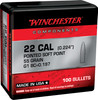 Winchester .223 Rem Ammo 55gr PSP Ammunition - 100 Rounds