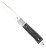 CobraTec Knives CTTHRBLK Trapper Hidden Release 3.12" OTS Drop Point Plain Satin D2 Steel Blade, 4.25" Black Bone Scales Handle
