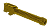 Rival Arms RA20G102E Precision V1 Drop-In Barrel 9mm Luger 4.49" Gold PVD Finish 416R Stainless Steel Material with Threading for Glock 17 Gen3-4