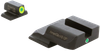 AmeriGlo SW301 i-Dot Sight Set for Smith & Wesson M&P  Green Tritium LumiGreen Outline Front Sight-Green Tritium Rear Sight