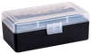 Berry's 61687 Ammo Box  38 Special/357 Mag Clear/Black Polypropylene 50rd