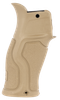 FAB Defense FX-GRADUST Gradus Ergonomic Pistol Grip 15 Degree Flat Dark Earth Polymer with Rubber Overmold for AR-15, AR-10, M4, M16
