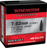 Winchester FMJBT Bullets 7.62mm .308" 147gr 100/ct