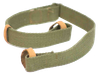 Crickett KSA803 Dog Collar  Green Canvas w/Leather Trim Adjustable