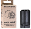 Sharps Bros BAD02 Badlands  Muzzle Brake/Blast Deflector, Heat Treated 17-4 Stainless Steel w/Nitride Finish, 5/8"-24 tpi Threads 2.75"L 1.50"D for Multi-Caliber (.223-.354) Full-Auto Rated