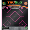 TruGlo TG14P6 Tru-See 5- Diamond Target Self-Adhesive Heavy Paper Black/Pink 12"x12" 6 Pack