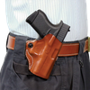 DeSantis Gunhide 019TAB6Z0 Mini Scabbard  OWB Tan Leather Belt Slide Fits Glock 19/19X/19 G5/23/32/36 Right Hand
