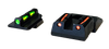 HiViz RGS9LW21 LiteWave Ruger Security 9 Sight Set Green Fiber Optic Front Sight-Orange Fiber Optic Rear Sight