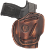 1791 Gunleather 3WH2VTGA 3-Way  IWB/OWB Size 02 Vintage Leather Belt Loop Fits Ruger LCP Fits S&W Bodyguard Fits Glock 42 Ambidextrous Hand