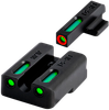 TruGlo TG13KS1PC TFX Pro  Black | Green Tritium & Fiber Optic Orange Outline Front Sight Green Tritium & Fiber Optic Rear Sight