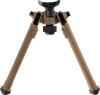 Magpul MAG1075-FDE Bipod  made of Aluminum with Flat Dark Earth Finish, Sling Stud Attachment, 6.30-10.30" Vertical Adjustment & Rubber Feet for AR-Platform