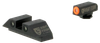 Night Fision GLK001003OGW Tritium Night Sights For Glock  Green Tritium Orange Outline Front Sight- Green Tritium White Outline Rear Sight Glock 17/17L/19/22