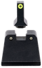 Trijicon GL243C601143 Suppressor/Optic Height Sights  Green/Tritium Yellow Outline Front Sight-Green/Tritium Black Outline Rear Sight Glock 42/43/43X Slim Frame