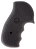 Pachmayr 02484 Diamond Pro Grip Diamond Checkering Black Rubber with Finger Grooves for Ruger GP100