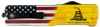 Templar Knife  Premium LW Don't Tread On Me Small 3" OTF Drop Point Plain Black Oxide Stonewashed Powder Coated D2 Steel Blade, 4.50" Yellow w/Flag & "Don't Tread On Me" Aluminum Handle