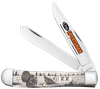 Case 81221 Trapper Sportsman Folding Clip Point/Spey Plain Mirror Polished Tru-Sharp SS Blade/Turkey Embellished Natural Bone Handle