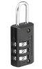 Master Lock 646D Combination Lock  Open With Combination Black Steel