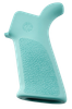 Hogue 13034 OverMolded Beavertail Cobblestone Aqua Blue Rubber Pistol Grip for AR-15, M16