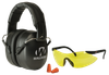Walker's GWPFM3GFP EXT Range Shooting Muff Combo Kit Includes Foam Ear Plugs, 31 db Over the Head Shooting Muff, Sport Glasses w/Polycarbonate Lens