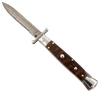 Steel River Knives SGSWRDAM Spartan  3.9" Italian Bayonet Damascus 5.1" Snakewood Buffalo Horn Handle Side Open