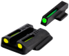 TruGlo TGTG131RT2Y TFO  Green/Tritium/Fiber Optic Front Sight-Yellow/Tritium/Fiber Optic Rear Sight Ruger LC9/9S/380