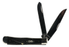 Case 18221 Trapper  3.25"/3.27" Folding Clip Point/Spey Plain Mirror Polished Tru-Sharp SS Blade Rough Black Jigged Synthetic Handle
