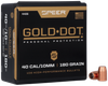 Speer 4406 Gold Dot Personal Protection 40Cal 180gr Hollow Point 100 Per Box/5 Case