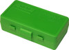 50-ROUNDS FLIP TOP STYLE GREENMTM AMMO BOX 9MM LUGER/380ACP 