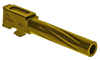 Rival Arms RA20G203E Precision V1 Drop-In Barrel 9mm Luger 4.02" Gold PVD Finish 416R Stainless Steel Material for Glock 19 Gen5