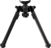 Magpul MAG1075-BLK Bipod  made of Aluminum with Black Finish, Sling Stud Attachment, 6.30-10.30" Vertical Adjustment, & Rubber Feet for AR-Platform
