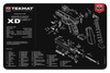 TekMat TEKR17XDMOD2 Springfield Armory XD MOD 2 Cleaning Mat Black/White Rubber 11"x17" Springfield Armory XD MOD 2 Parts Diagram