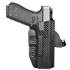Rounded Gear GLK172231CFRHOWBPDL  Paddle Holster OWB Black Carbon Fiber Kydex Fits Glock 17 Right Hand