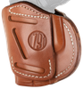 1791 Gunleather 4WH4CBRR 4-Way  IWB/OWB Size 04 Classic Brown Leather Belt Clip Compatible w/Glock 26/Springfield XD/XDS/S&W Shield Plus Right Hand