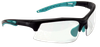 Walker's GWPTLSGLCLR Sport Glasses  Adult Clear Lens Polycarbonate Black with Teal Accents Frame