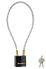 Master Lock 99DSPT Cable Lock  Open With Key Black & Gold Steel 14"