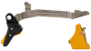 Timney Triggers ALPHAGLOCK34LRGGOLD Alpha Competition 45 ACP/10mm Auto, Gold Straight Trigger, Compatible w/Glock Gen3-4
