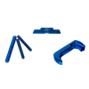 Cross Armory CRG5OKBL 3 Piece Kit  Extended Compatible w/Glock 17/19/26/34 Gen5 Blue Anodized Steel/Aluminum