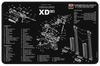 TekMat TEKR17XDE Springfield Armory XDe Cleaning Mat Black/White Rubber 11"x17" Springfield Armory XDe