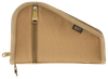 Bulldog BDT619T Deluxe Pistol Case With Pocket & Sleeve, Tan Water-Resistant Outer Shell, Impact-Resistant Padding, Heat-Resistant Quilted Lining 9"L x 6"H