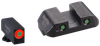 AmeriGlo GL823 Trooper Sight Set for Glock  Green Tritium Orange Outline Front Sight-Green Tritium Black Outline Rear Sight
