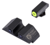 Night Fision GLK001007YGZ Tritium Night Sights For Glock  Green Tritium Yellow Outline Front Sight- Green Tritium Black Outline Rear Sight Glock 17/17L/19/22