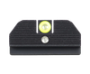 Night Fision GLK001015YGZ Student Of The Gun Accur8 For Glock  Green Tritium Yellow Outline Front Sight-Green Tritium Black Outline Rear Sight Glock 17/17L/19
