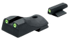Kimber Mfg.,inc ML11212 1911 Slant Fixed Night Sight Set  Green/Tritium Black Outline Front Sight-Green/Tritium Black Outline Rear Sight