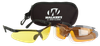 Walker's GWPASG4L2 Sport Glasses Combo Adult Clear/Smoke Gray/Amber/Yellow Lens Polycarbonate Black Frame