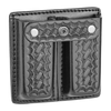 Basketweave Leather Double Magazine Holder for 9MM