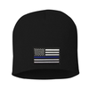 Thin Blue Line Knit Beanie 8 Inch