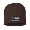 Thin Blue Line Knit Beanie 8 Inch